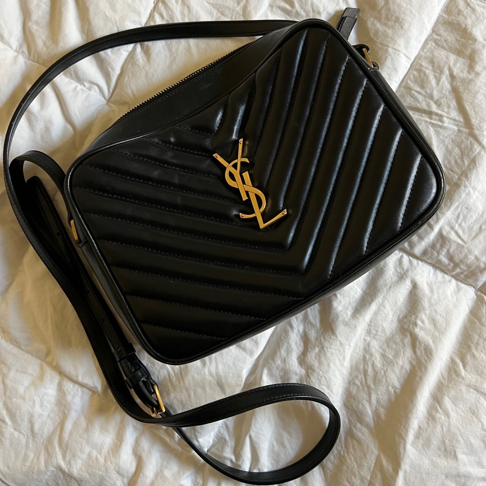 SAINT LAURENT LOU MATELASSÉ LEATHER CAMERA BAG